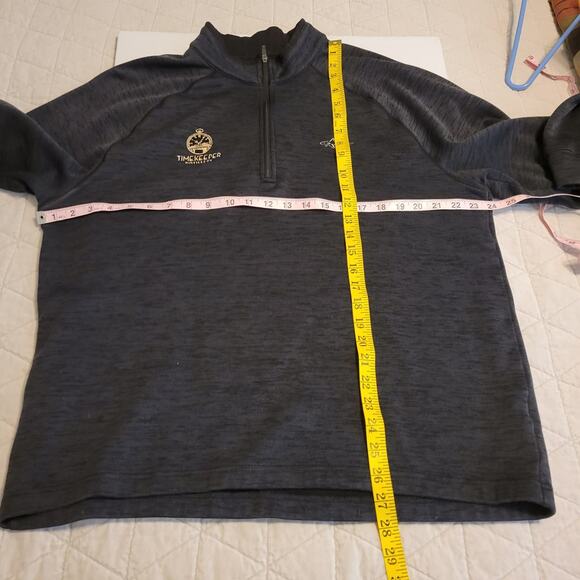 Greg Norman Jacket Men's L Black 1/4 Zip Time Keepers Distillery Logo Golf - Picture 8 of 9